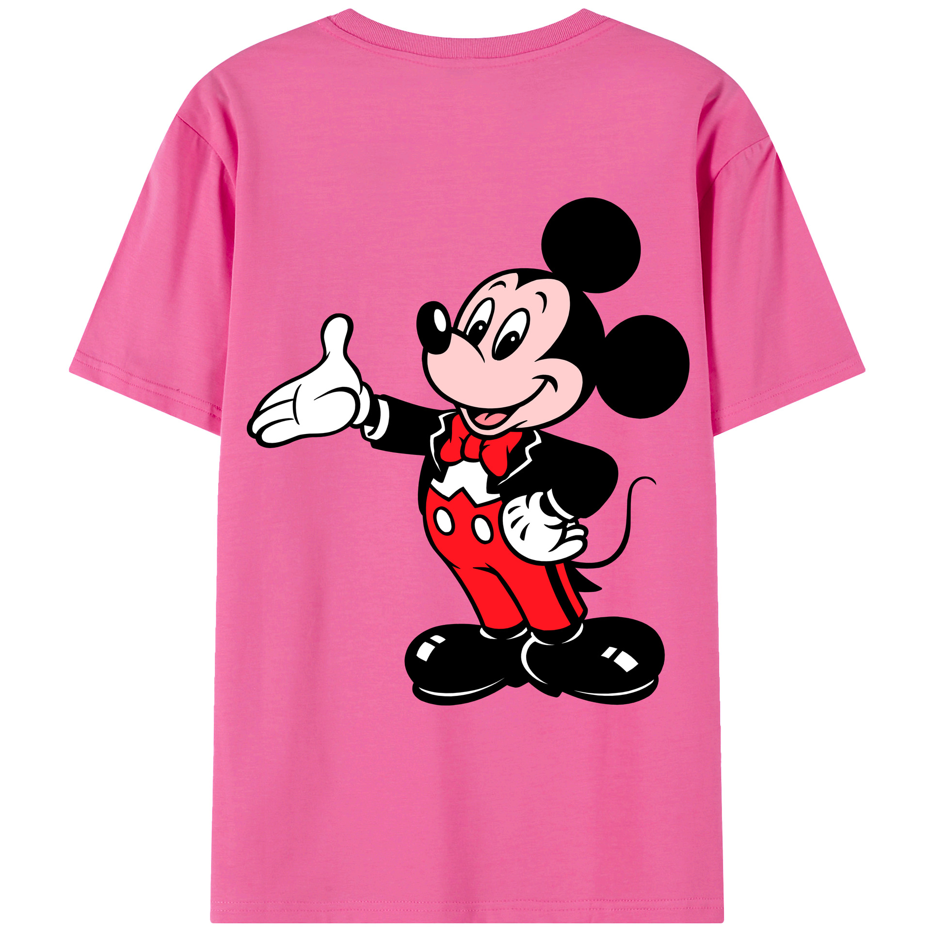 （画像用） ミッキーマウス Mickey Mouse レディース半袖Tシャツ(バックプリント)